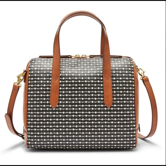 F o s s i l💐S y d n e y💐S a t c h e l blackwhite - Picture 4 of 5